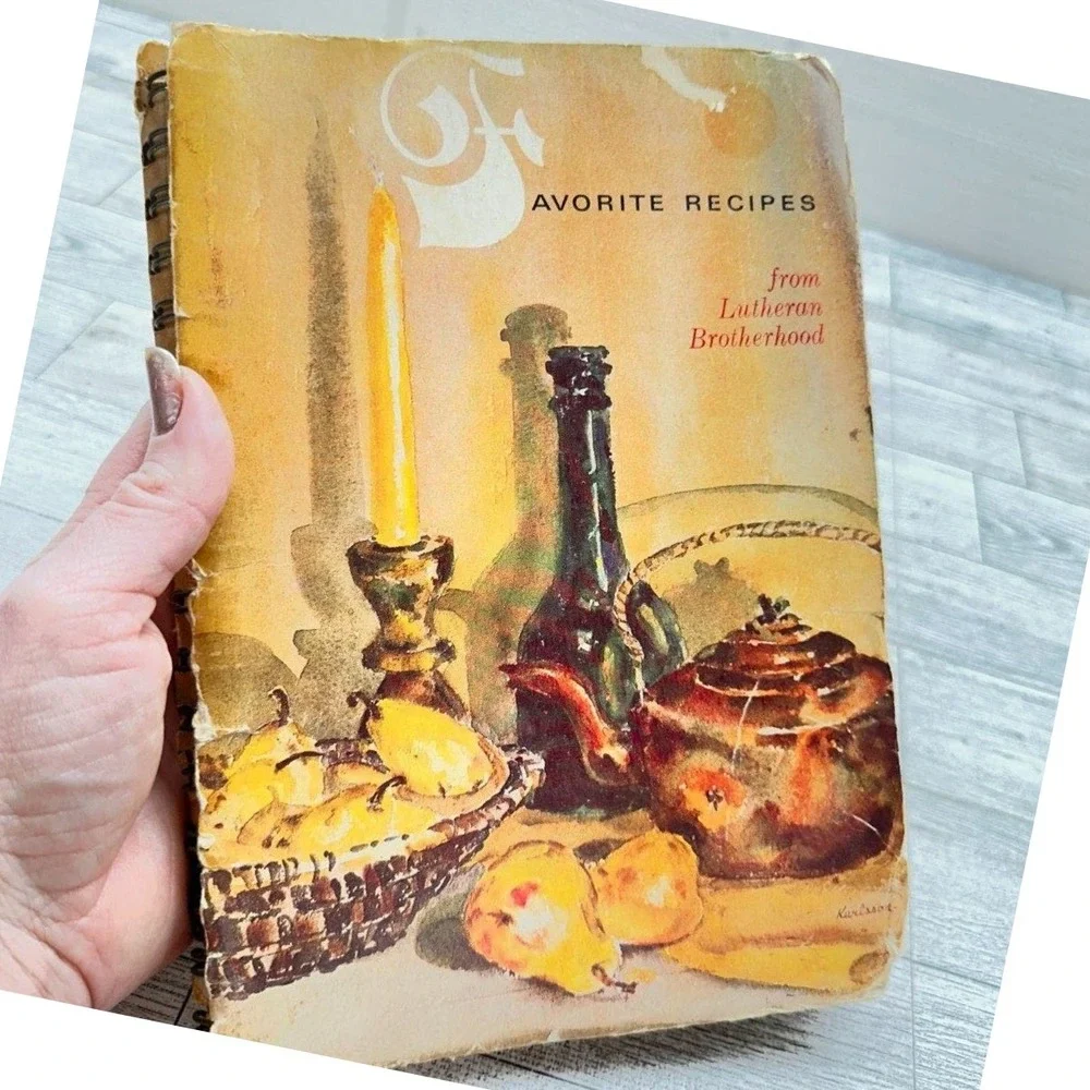 Favorite Recipes Lutheran Brotherhood Cookbook 1978 Spiral Bound Deloris‎ Kanten